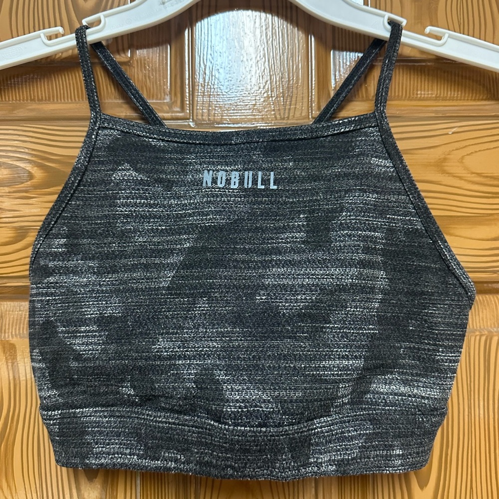 NOBULL Charcoal Camo Sports Bra